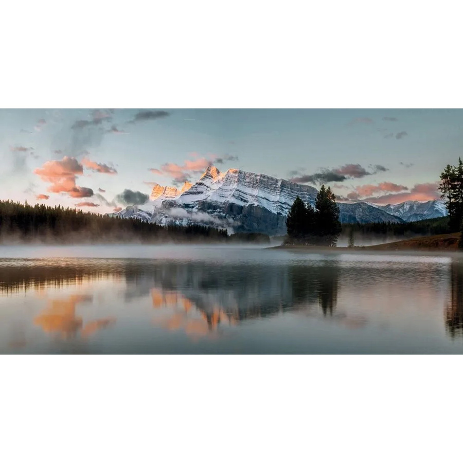 Art Universe Glasbild Winterberge Landschaft in Blau und Multicolour, Breite: 80 cm, Höhe: 150 cm - Bild 2
