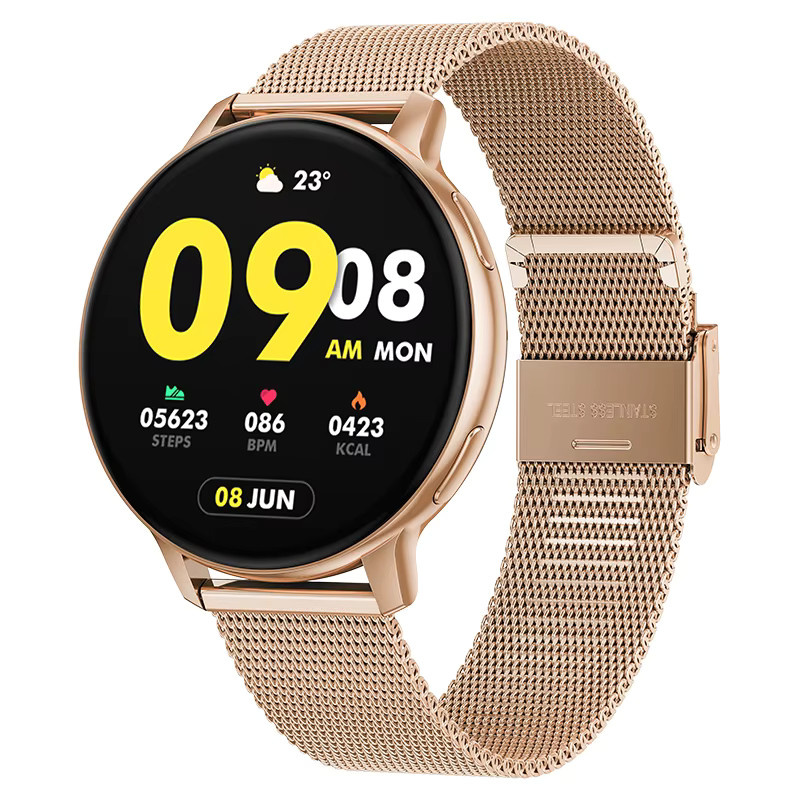 LIGE Smartwatch für Damen mit Bluetooth-Anruffunktion, Fitness-Tracker und anpassbarem Zifferblatt, kompatibel mit Android und iOS, Schwarz/Gold - Bild 7