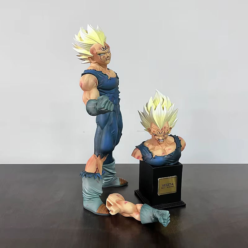 Bandai Dragon Ball Z Vegeta Actionfigur mit austauschbarem Kopf als Majin Vegeta Sammlerstück, mehrfarbig, Höhe: 28 cm - Bild 6