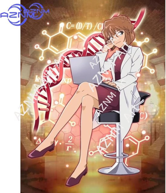 KAYOU Detektiv Conan Diamantmalerei Anime Stickerei Bild in Mehrfarbig mit Rundem Motiv - Bild 1