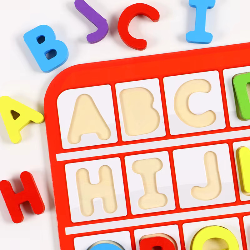 Englische Alphabet-Lernmaterialien aus Holz, multicolour - Bild 4