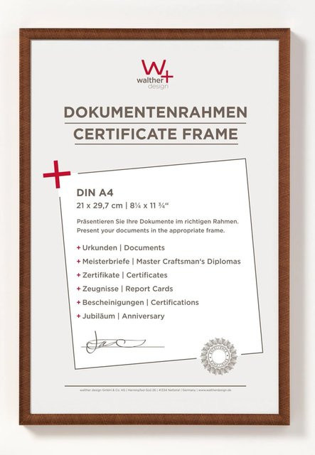 Walther Design New Lifestyle Kunststoff Bilderrahmen Bronze, B/H: 21 x 29,7 cm - Bild 1