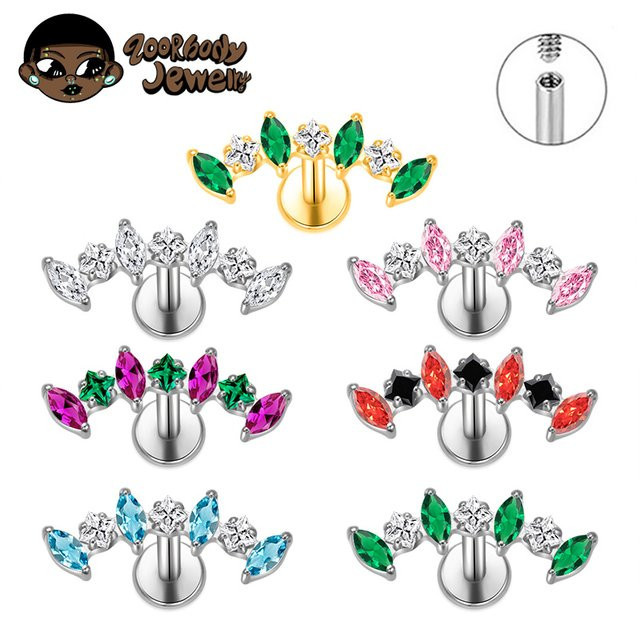 ZOORBODY JEWELRY Ohrring Titan, Zirkonia - Bild 1