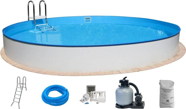 Summer Fun Bermuda Rundpool aus Stahlwand in Weiß, Durchmesser: 600 cm, Höhe: 120 cm - Bild 1