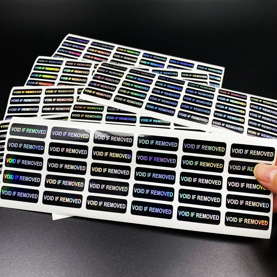 Manipulationssichere Regenbogen-Laser-Etiketten als Einweg-Siegel und selbstklebende Aufkleber für Geschenkpakete, Mehrfarbig - Bild 5