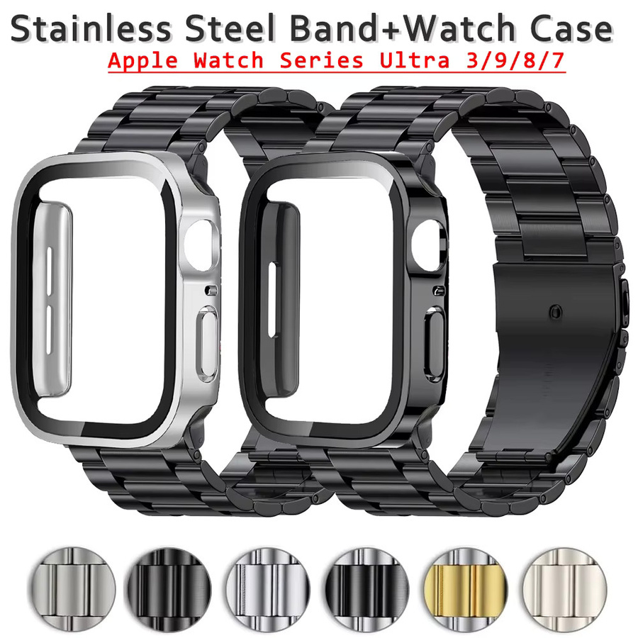 VATMENS Uhrenarmband Edelstahl, Apple Watch Ultra 49mm 44mm 45mm 41mm - Bild 1