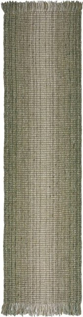 Flair Rugs Kurzflorteppich Jute Ombre Grün B: 60 cm, L: 230 cm - Bild 1
