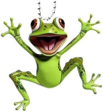 Frosch Anhänger mit Perlenkette, Acryl, Unisex - Bild 1