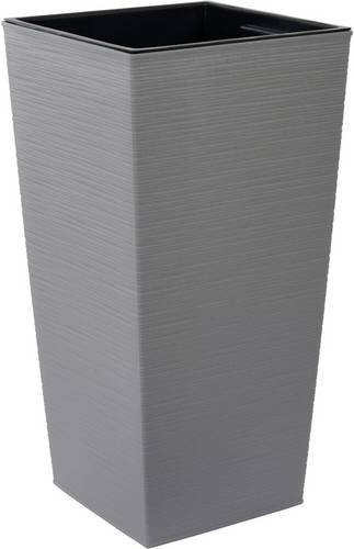 Siena Garden Pflanzgefäß Nizza Groove in Grau aus Kunststoff, B/T/H: 40 x 40 x 75 cm - Bild 1
