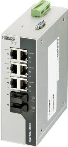 Phoenix Contact 2891060 FL SWITCH 3006T-2FX SM Industrial Ethernet Switch 10/100 MBit/s in Grau - Bild 1