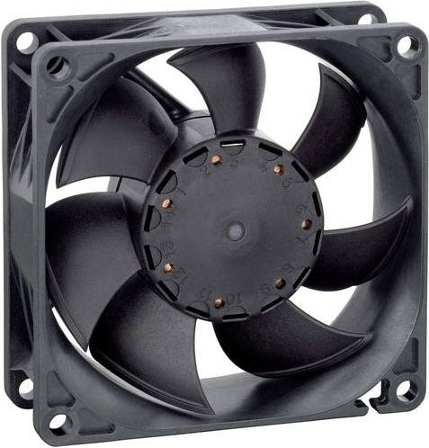 EBM Papst HHP Axiallüfter 8452/2 Schwarz 12 V/DC 82 m³/h B/H/T: 80 x 80 x 25 mm - Bild 1