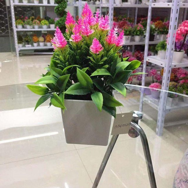 Künstliche Bonsai Kunstseidenblume in Rosa mit Topf für Innen und Außen zur Dekoration von Heim, Garten und Büro - Bild 1