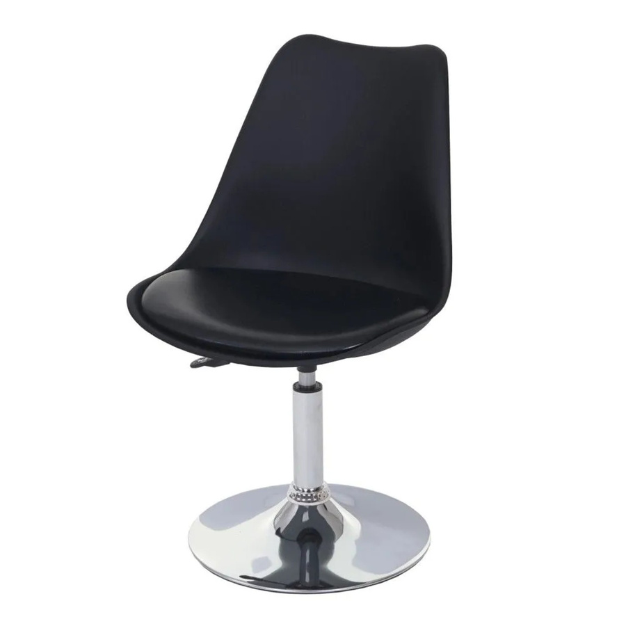 2er-Set MCW Drehstühle Vaasa T501 Esszimmerstühle aus Kunstleder in Schwarz mit Chromfuß und Höhenverstellung - Bild 3