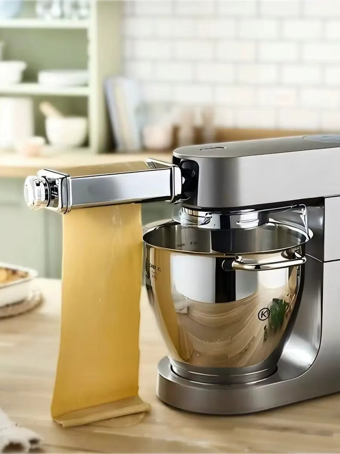 Kenwood Nudelzubehör Set aus SUS304 Edelstahl in Silber mit Lasagne-Nudelwalze, Fettuccine-Schneider und Spaghetti-Schneider inklusive Adapter - Bild 5