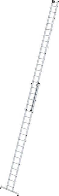 PROREGAL Sprossen-Schiebeleiter 2-teilig mit Traverse in Silber, 2 x 18 Sprossen - Bild 1
