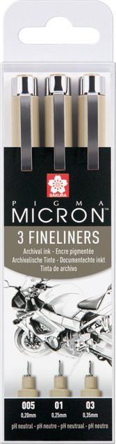 Sakura Pigma Micron Fineliner Set in Schwarz für Profis - Bild 1