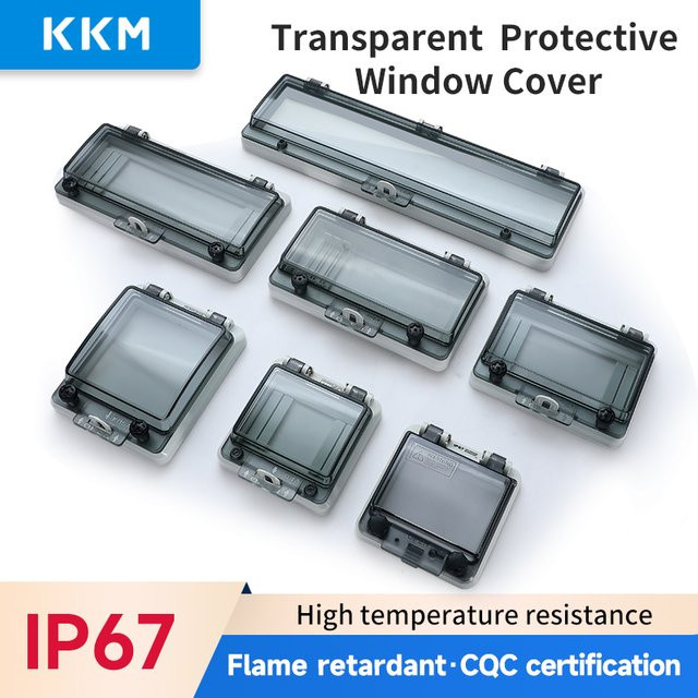 KKM Transparente IP67 wasserdichte Fensterabdeckung für Leistungsschalter und Schaltkästen - Bild 1