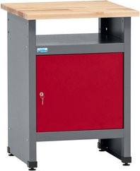 Küpper Werkbank mit einem Fach in Rot und Grau B/T/H: 60 x 60 x 84 cm - Bild 1