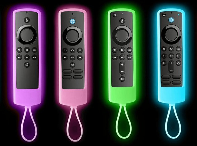 Leuchtende Silikon-Fernbedienungsabdeckung für FireStick Streaming Media Device in Blau - Bild 1