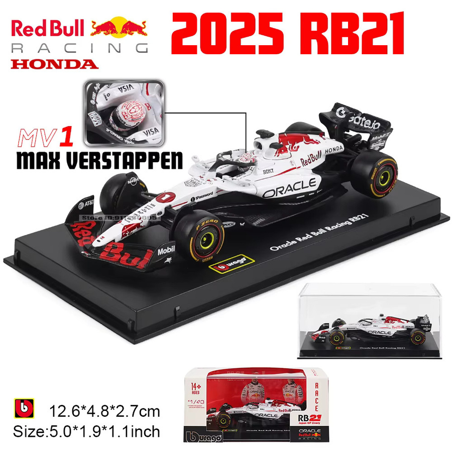 Bburago Red Bull Racing RB21, Druckgussautomodell, 1:43, ab 14 Jahren - Bild 3