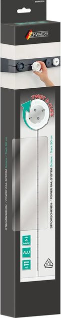 Schwaiger Modulare Stromschiene Powerrail Weiß IP20 ohne Stecker Länge: 50 cm - Bild 1
