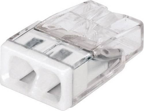WAGO 2273-202-1 Dosenklemme 2273 flexibel und starr 0,5-2,5mm² Polzahl 2 Transparent Weiß - Bild 1