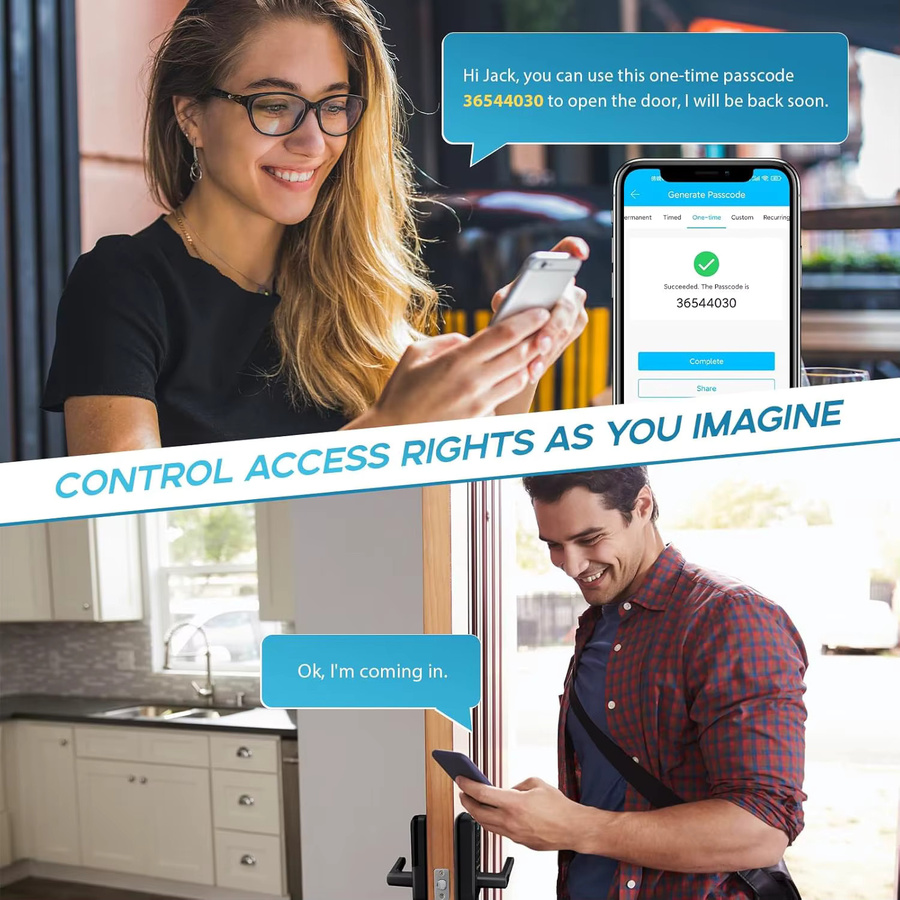 Realhelp Intelligentes Türschloss mit TTlock/TThotel App-Steuerung in Schwarz - Bild 5