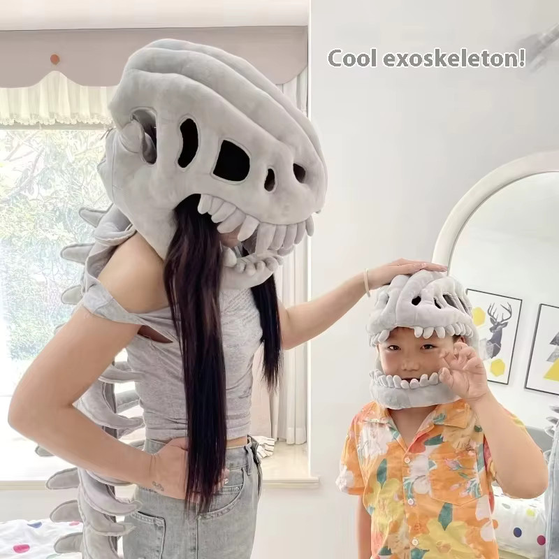 Bandai Dinosaurier Plüsch-Dinosaurier-Skelett-Kopfschmuck, Cosplay-Kostüm - Bild 3