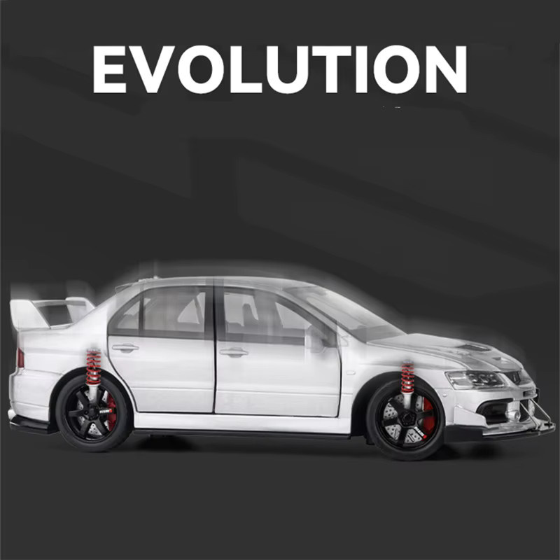 MAKEDA Mitsubishi Lancer Evolution EVO IX9, Sportwagen Modell, 1:32, Metall, mit Licht und Sound - Bild 3