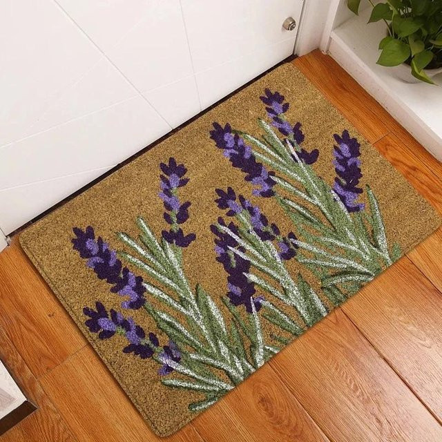 JGJG Blumenmuster Teppich mit modernem Design, rutschfest und waschbar, B/T: 60 x 90 cm, Mehrfarbig - Bild 1