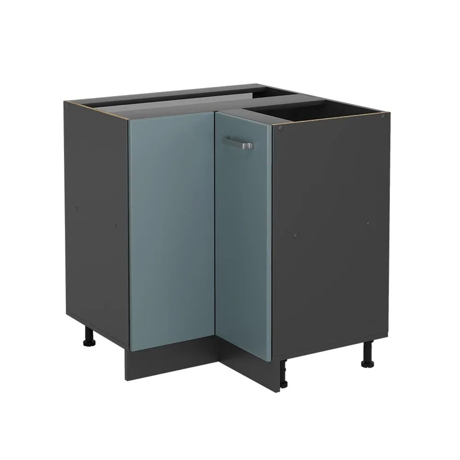 Vicco Eckunterschrank R-Line modern Anthrazit Blau Matt Breite: 87 cm - Bild 3