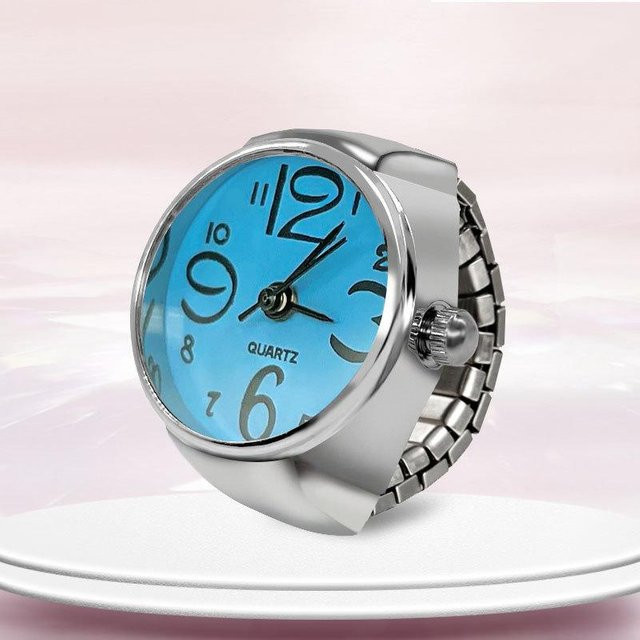 CC TOY Uhrenring, Edelstahl, blau, Unisex - Bild 1