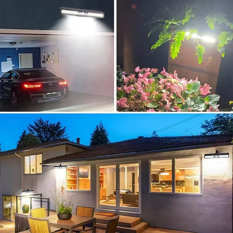 XIWANGFIRE Solarleuchte für Außenbereich mit 36 LEDs, Bewegungssensor, 15000 Lumen, Wasserdicht, Wandlampe in Schwarz mit kühlem Weißlicht - Bild 5