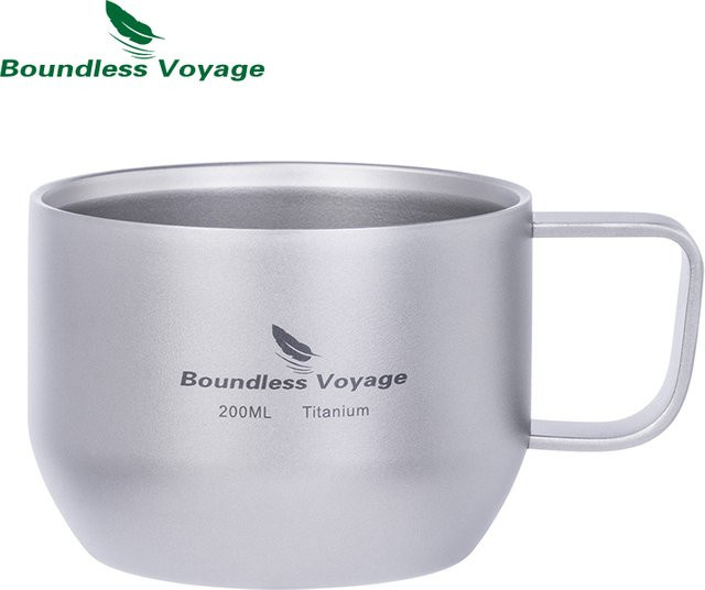 Boundless Voyage Titan Doppelwandige Espressotasse aus Edelstahl in Silber Ti3086D - Bild 1