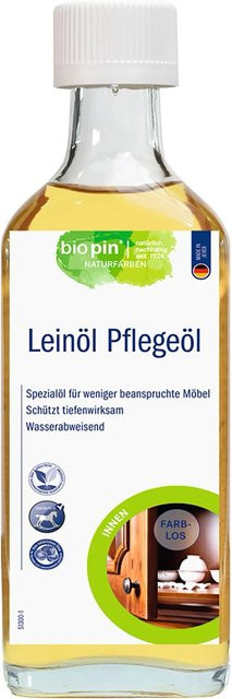 Biopin Exclusiv Leinöl-Pflegeöl Transparent 250 ml - Bild 1