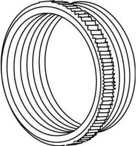HKL Reduzierring 44M2520 aus Messing in Weiß - Bild 1