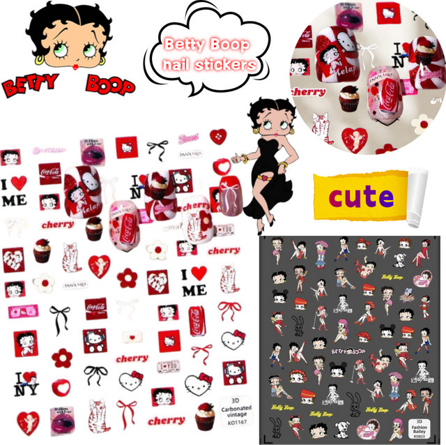 Betty Boop Nagelaufkleber, Damen - Bild 1