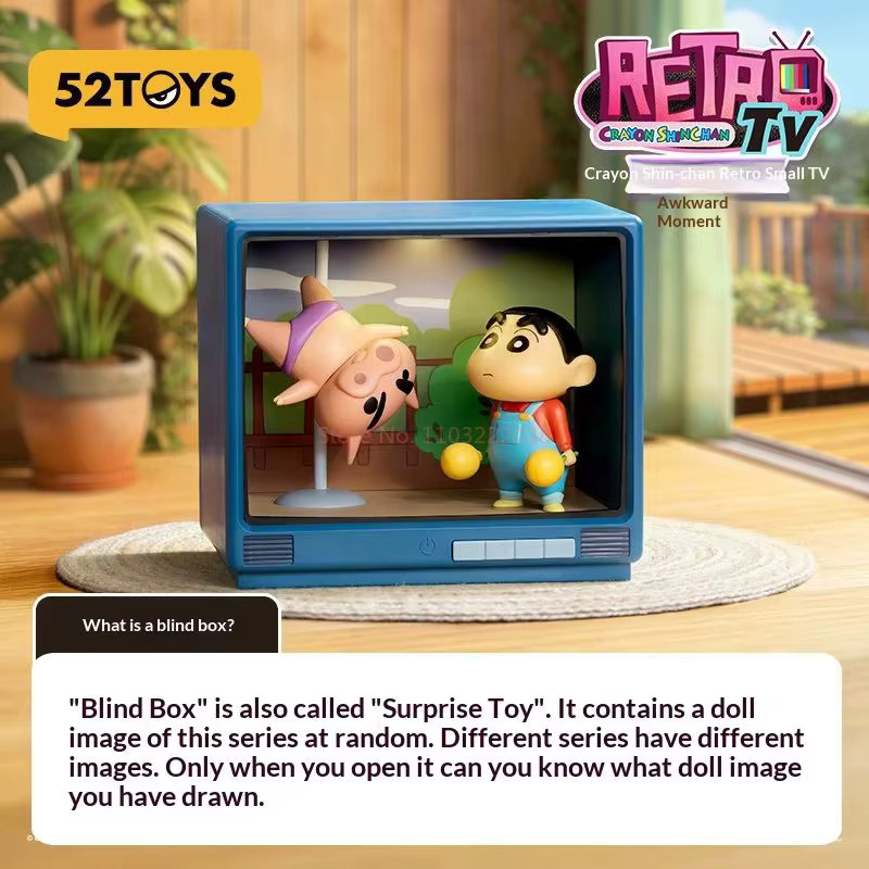 52toys Crayon Shin Chan Retro TV, Leuchtende Blindbox-Figur, Einzelfigur - Bild 4