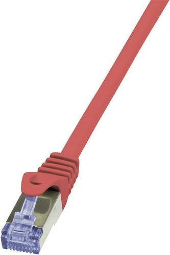LogiLink CQ3034S RJ45 Netzwerkkabel CAT 6a S/FTP Patchkabel, Farbe: Rot, Länge: 1,00 m - Bild 1