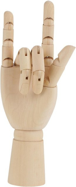 KaiSai Gelenkige Holzskulptur Hand für Künstler und Schaufensterpuppen, beige, Höhe: 25,5 cm - Bild 1