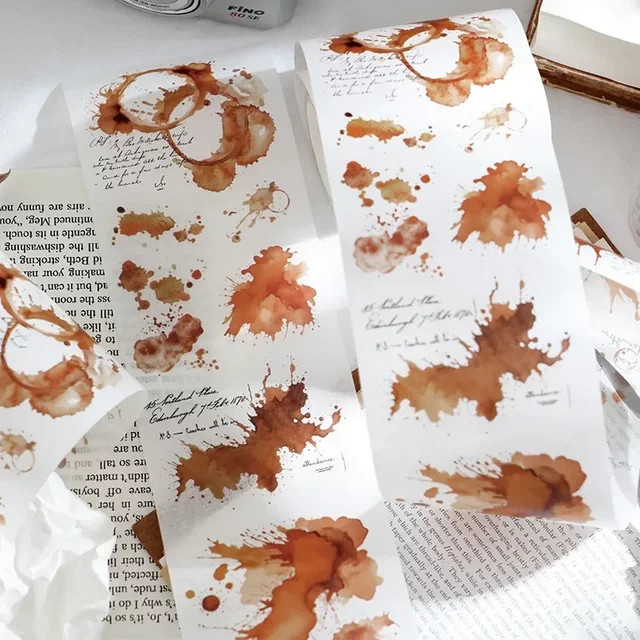 Washi Tape Rolle im Aquarell-Design für DIY-Projekte, Mehrfarbig, Breite: 7 cm, Länge: 2 m - Bild 1