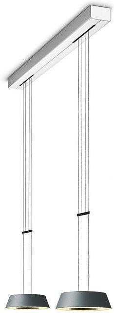 Oligo Glance 2-flammige LED-Pendelleuchte in Grau matt mit warmweißem Licht (2700K) - Bild 1