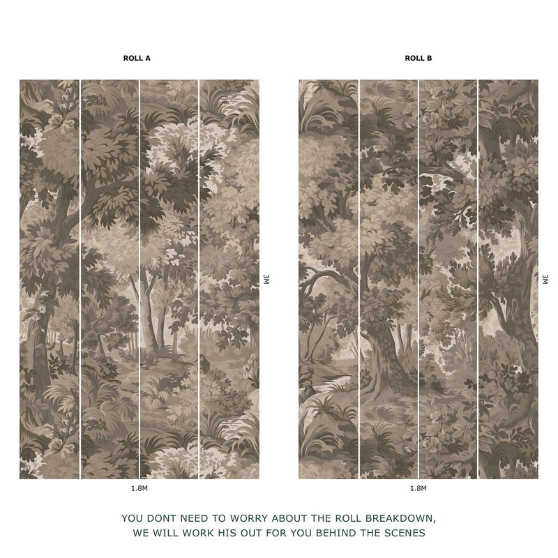 House of Hackney Tapete Arborea Earth A in Braun mit botanischem Mural-Design - Bild 4