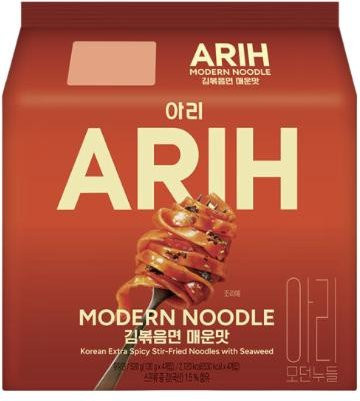Paldo ARIH Modern Noodle Ramen Spicy Seaweed 4 x 130 g - Bild 1