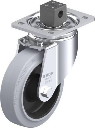 Blickle Lenkrolle LH-POEV 160R-CS13-SG mit Feststeller in Schwarz-Grau, Rad-Durchmesser: 160 mm, Tragfähigkeit: 400 kg - Bild 1