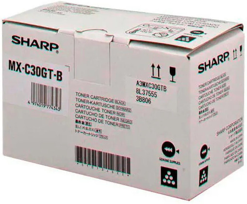 Original Sharp MX-C30GTB Tonerpatrone Schwarz für Sharp MX-C250F, MX-C300W und MX-C301W mit 6.000 Seiten Reichweite - Bild 1