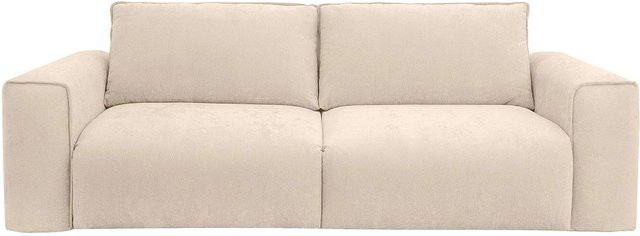 Vente-unique Schlafsofa Poglo in Beige mit Stoffbezug und Memory-Schaum, Breite: 216 cm - Bild 1