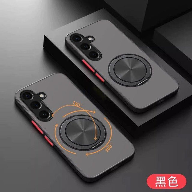 Matte magnetische Schutzhülle für Samsung Galaxy S24 S23 S22 S21 S2 Ultra FE S10 Plus mit kabelloser Ladefunktion in Schwarz - Bild 1