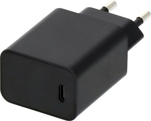 Brennenstuhl USB-C Ladegerät 20W Power Delivery mit 1m USB-C auf USB-C Kabel, Schwarz, B: 39 mm, T: 80 mm, H: 26 mm - Bild 1
