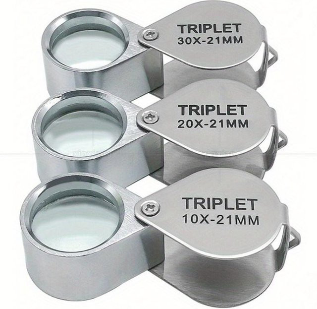 Taschen Faltlupe 20x, Silber - Bild 1
